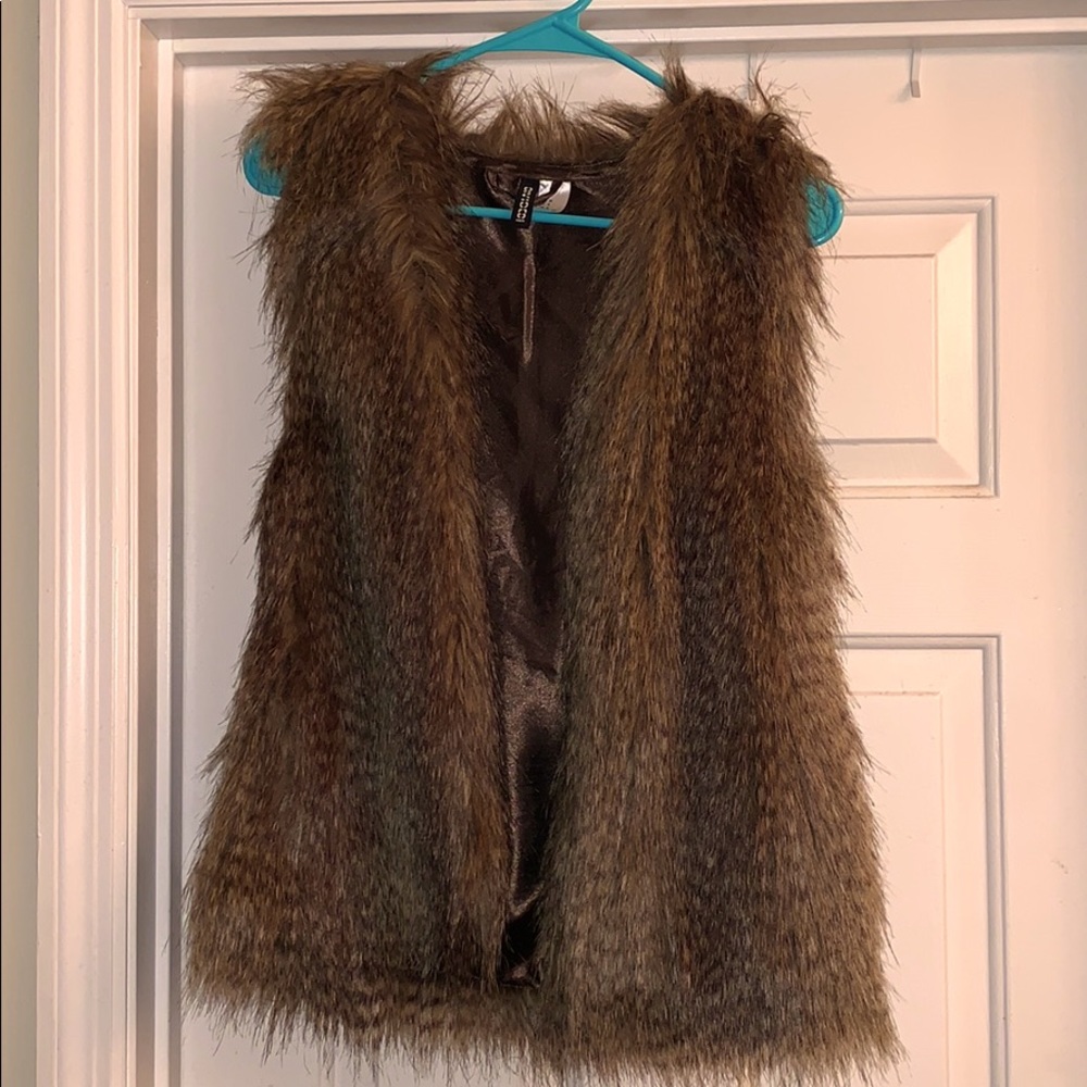 Faux fur vest